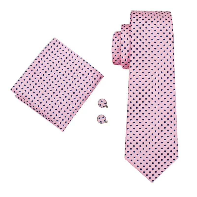 LS-1482 Barry.Wang Classic Men`s Tie 100% Silk Pink Polka Dot Necktie Hanky Cufflink Set For Men`s Wedding Party Business
LS-1482 Barry.Wang Classic Men`s Tie 100% Silk Pink Polka Dot Necktie Hanky Cufflink Set For Men`s Wedding Party Business