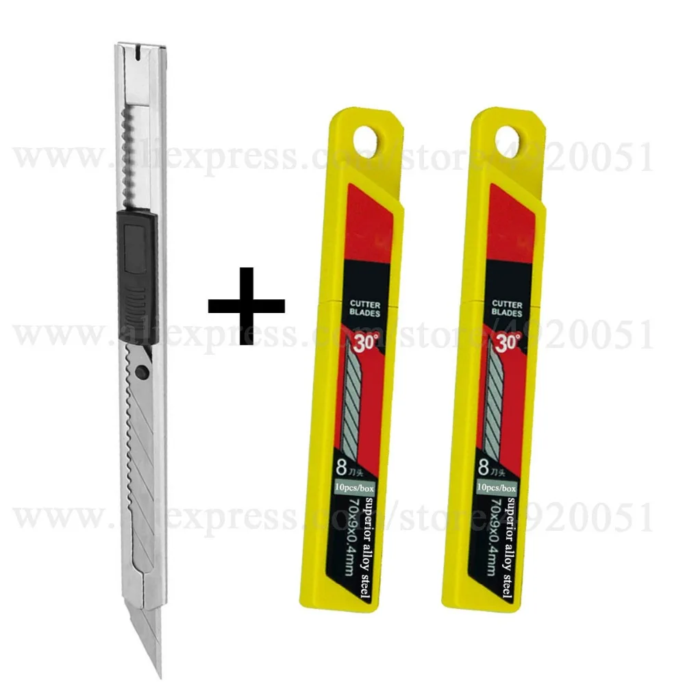 Utility Knife Auto-lock Paper Handcraft Cutter Retractable Razor Aluminum Alloy Blade Box Cutter Home Office Cut Tools E02+2E03
Utility Knife Auto-lock Paper Handcraft Cutter Retractable Razor Aluminum Alloy Blade Box Cutter Home Office Cut Tools E02+2E03