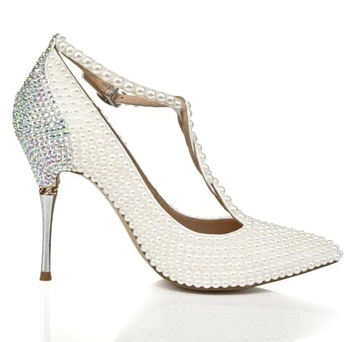 New Fashion White Pearl Women Wedding Shoes Pointy Toe Pearls High Heels Bride Bridesmaid Big Size Latin Dance Pumps Shoe Night
New Fashion White Pearl Women Wedding Shoes Pointy Toe Pearls High Heels Bride Bridesmaid Big Size Latin Dance Pumps Shoe Night