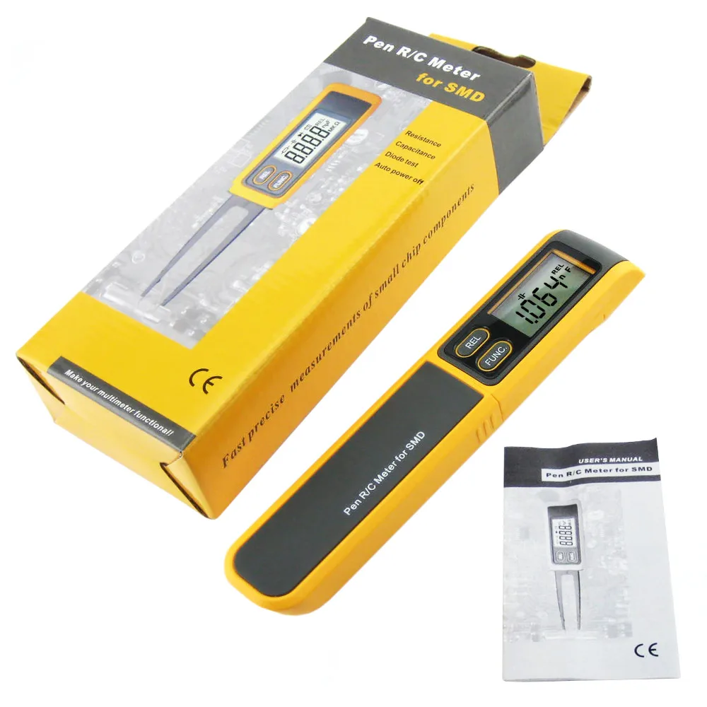 Handheld Tweezers Digital Resistance Capacitance Diode Test Multimeter Meter R / C SMD 3999max reading + Relative Measurement
Handheld Tweezers Digital Resistance Capacitance Diode Test Multimeter Meter R / C SMD 3999max reading + Relative Measurement