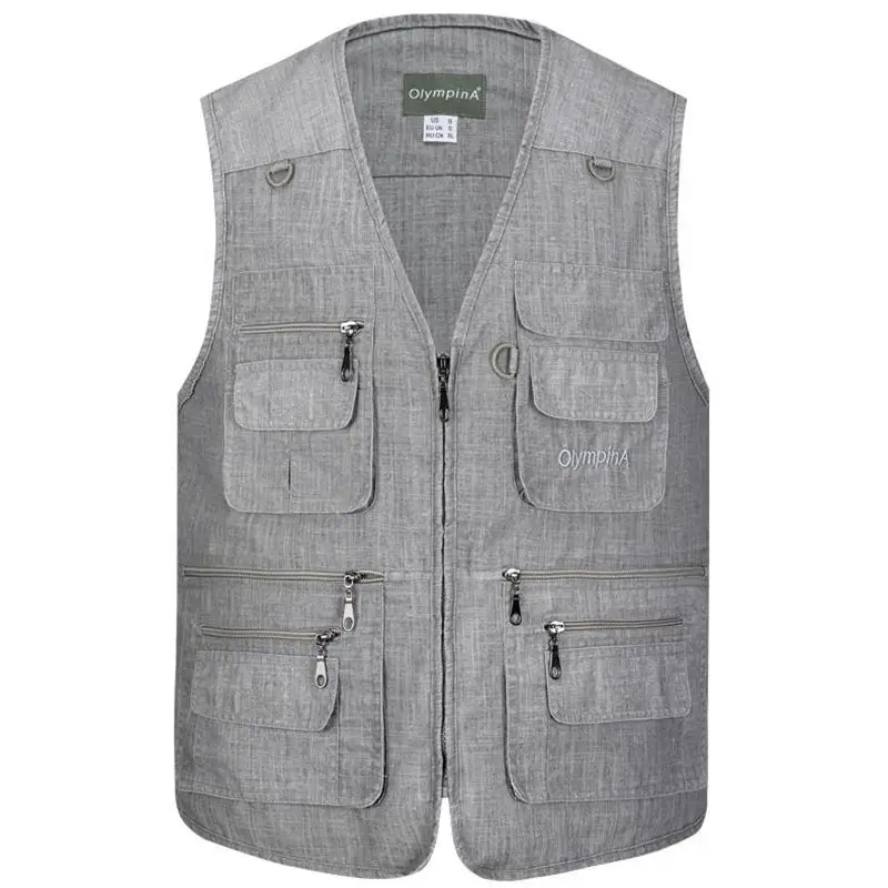 Summer Men Sleeveless Baggy Jacket With Many-Pockets Man Casual Regular Fit Multi Pocket Photographer Vest Waistcoat For Mens
Summer Men Sleeveless Baggy Jacket With Many-Pockets Man Casual Regular Fit Multi Pocket Photographer Vest Waistcoat For Mens