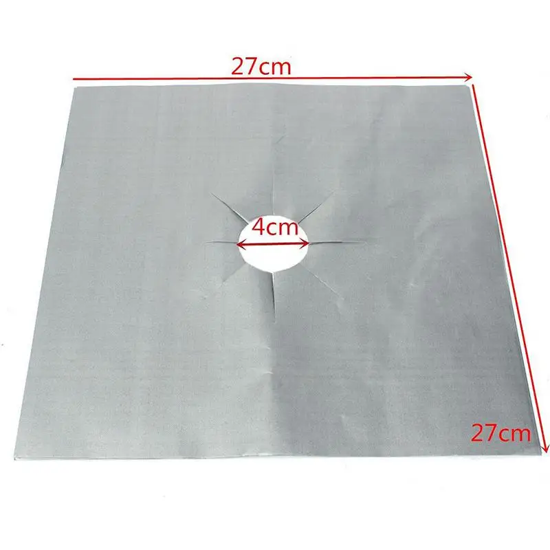 4Pcs Silver Teflon Gas Stove Cooker Boiler Furnace Face Protection Protecting Pad Mat Liner Clean Kitchen Accessories | Дом и сад