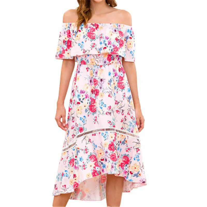 European and American women's fishtail dress female word collar ruffled printed elastic waist loose dress
European and American women's fishtail dress female word collar ruffled printed elastic waist loose dress