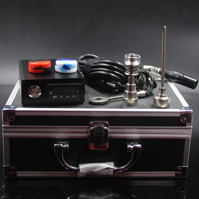 Portable E dab Nail kit D electric dab nail quartz banger titanium dome less nail 10mm felmale male PID controller box enail kit
Portable E dab Nail kit D electric dab nail quartz banger titanium dome less nail 10mm felmale male PID controller box enail kit
