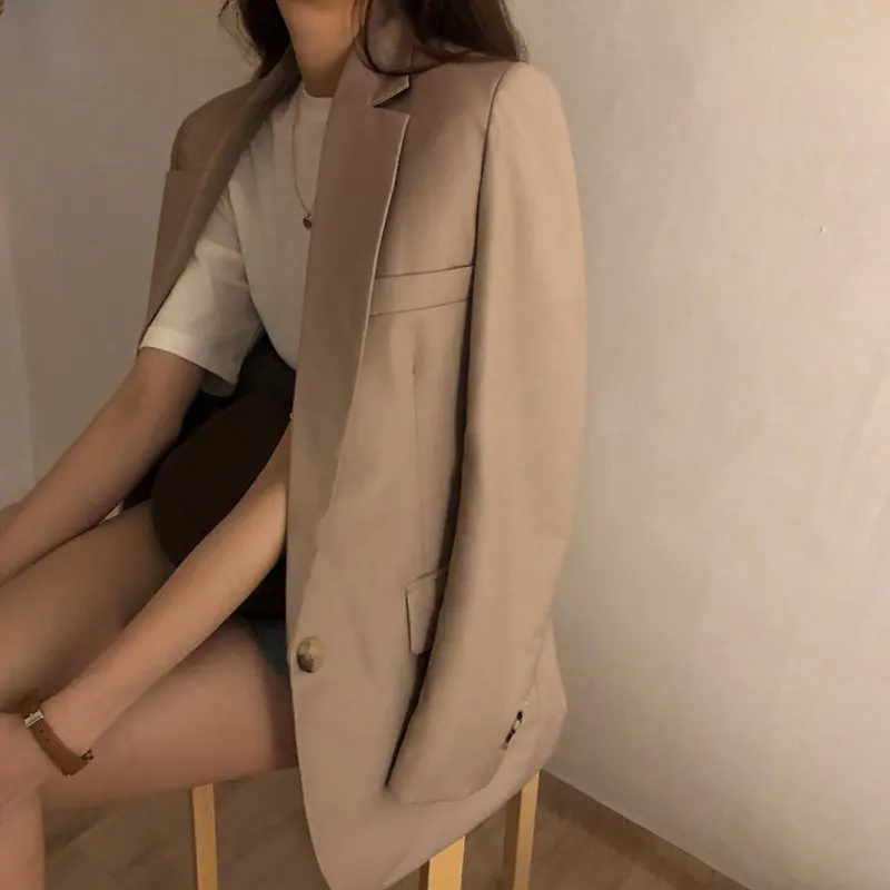HziriP 2019 Summer Vintage Retro Office Ladies OL Brief Coats Notched New Simple Full Sleeves OL Women Loose Fashion Blazer
HziriP 2019 Summer Vintage Retro Office Ladies OL Brief Coats Notched New Simple Full Sleeves OL Women Loose Fashion Blazer