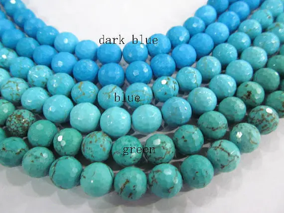 10mm 5strands turquoise gemstone round ball faceted blue green mixed jewelry beads 
10mm 5strands turquoise gemstone round ball faceted blue green mixed jewelry beads