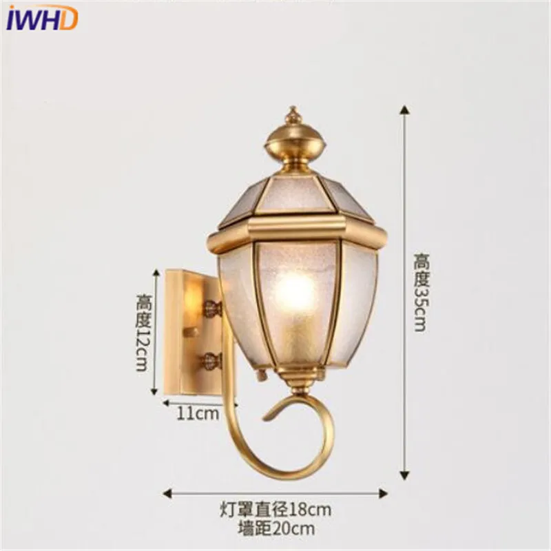IWHD Waterproof Outdoor Lighting LED Wall Light Europe Copper Outdoor LED Light Vintage Simple Wall Lamp Balcony Aisle Bathroom
IWHD Waterproof Outdoor Lighting LED Wall Light Europe Copper Outdoor LED Light Vintage Simple Wall Lamp Balcony Aisle Bathroom