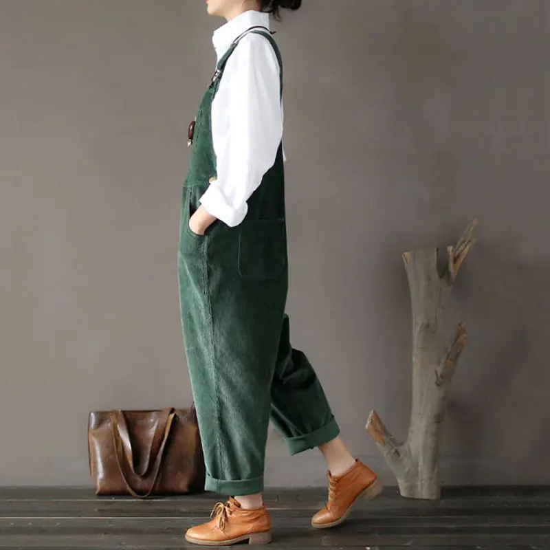 2018 Autumn and Winter New Cotton Corduroy Women's Bib Overalls Retro Hanging Loose Casual one-piece trousers Size Free size
2018 Autumn and Winter New Cotton Corduroy Women's Bib Overalls Retro Hanging Loose Casual one-piece trousers Size Free size