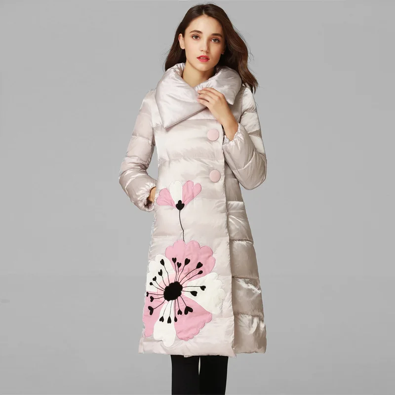 women hooded warm coat new winter jacket floral embroideried down puffer jacket white duck down coat female thick long outerwear
women hooded warm coat new winter jacket floral embroideried down puffer jacket white duck down coat female thick long outerwear
