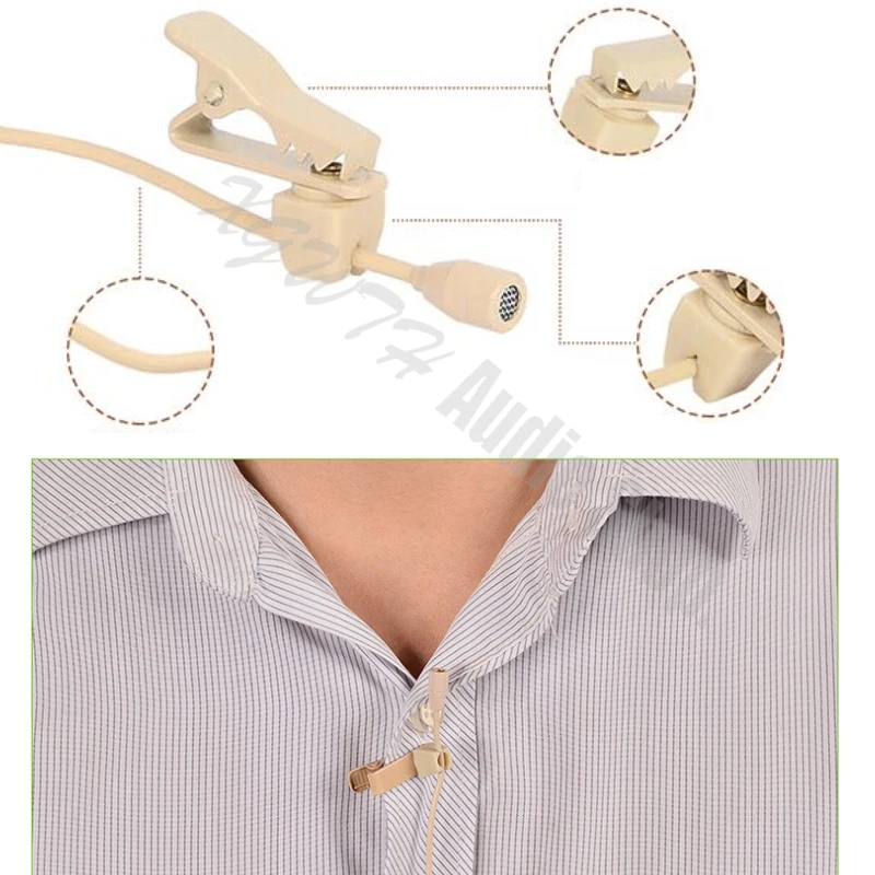 Skin Omnidirectional Tie Clip Lapel Microphone Lavaler Mic Mike for Shure Audio Technica Sennheise MiPro AKG Wireless System
Skin Omnidirectional Tie Clip Lapel Microphone Lavaler Mic Mike for Shure Audio Technica Sennheise MiPro AKG Wireless System