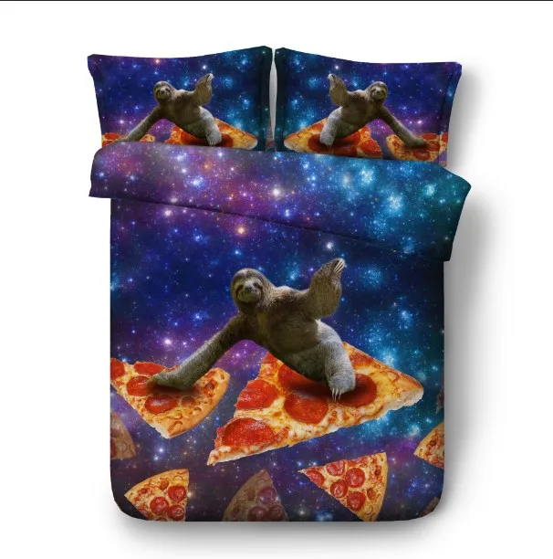 3D Sloth Bedding set Kids Stars Pizza Luxury quilt duvet cover bed in a bag sheet linen Super King Queen size twin double 4PCS
3D Sloth Bedding set Kids Stars Pizza Luxury quilt duvet cover bed in a bag sheet linen Super King Queen size twin double 4PCS
