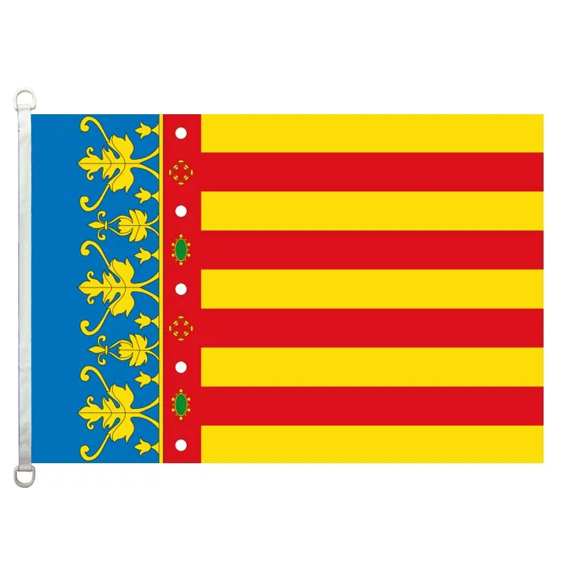 the Valencian Community national flag,90*150CM size, 120g/m2 knitted polyester fabric,with two D ring
the Valencian Community national flag,90*150CM size, 120g/m2 knitted polyester fabric,with two D ring
