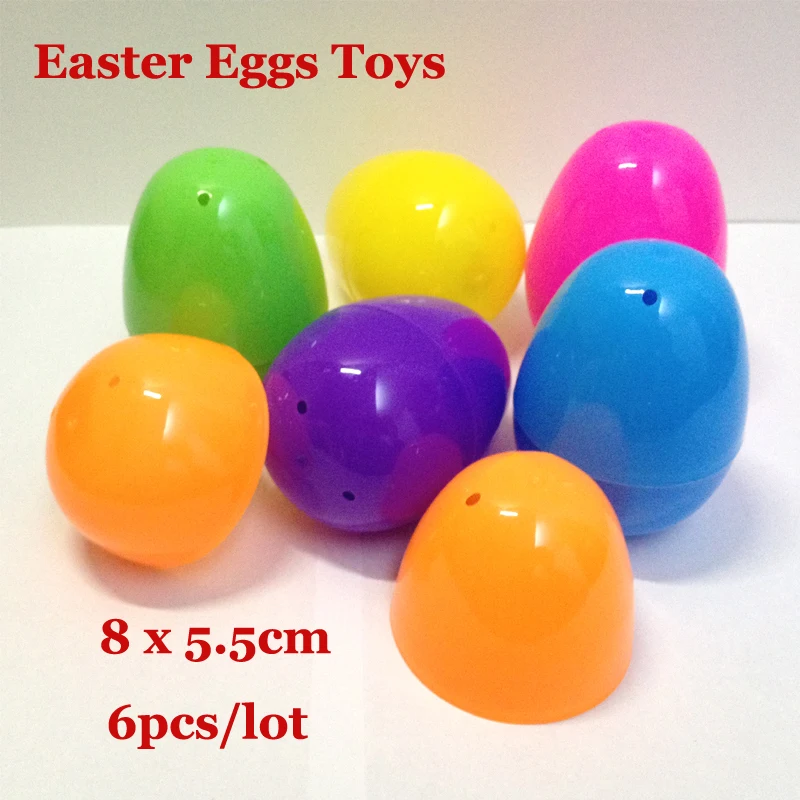 6pcs/lot Solid Colorful Toys Opening Plastic Easter Eggs Eggshell Candy Box for Children Gift in Easter Decoration 8x5.5cm
6pcs/lot Solid Colorful Toys Opening Plastic Easter Eggs Eggshell Candy Box for Children Gift in Easter Decoration 8x5.5cm