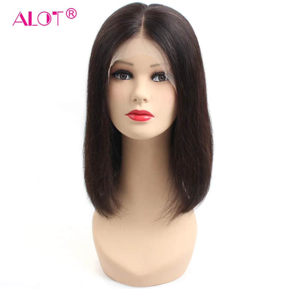 ALOT 13x6 Short Lace Front Human Hair Wigs Natural Black Human Hair Lace Frontal Wig Brazilian Remy Pre plucked Hair Bob Wig
ALOT 13x6 Short Lace Front Human Hair Wigs Natural Black Human Hair Lace Frontal Wig Brazilian Remy Pre plucked Hair Bob Wig