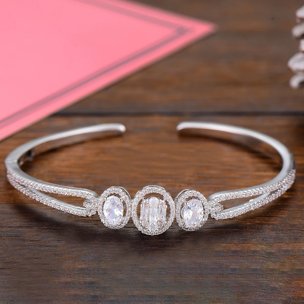 SisCathy Luxury Cubic Zirconia Open Bangle Bracelets/Ring Trendy Women Jewelry Sets Girls Women Patry Wedding Jewelry Sets
SisCathy Luxury Cubic Zirconia Open Bangle Bracelets/Ring Trendy Women Jewelry Sets Girls Women Patry Wedding Jewelry Sets