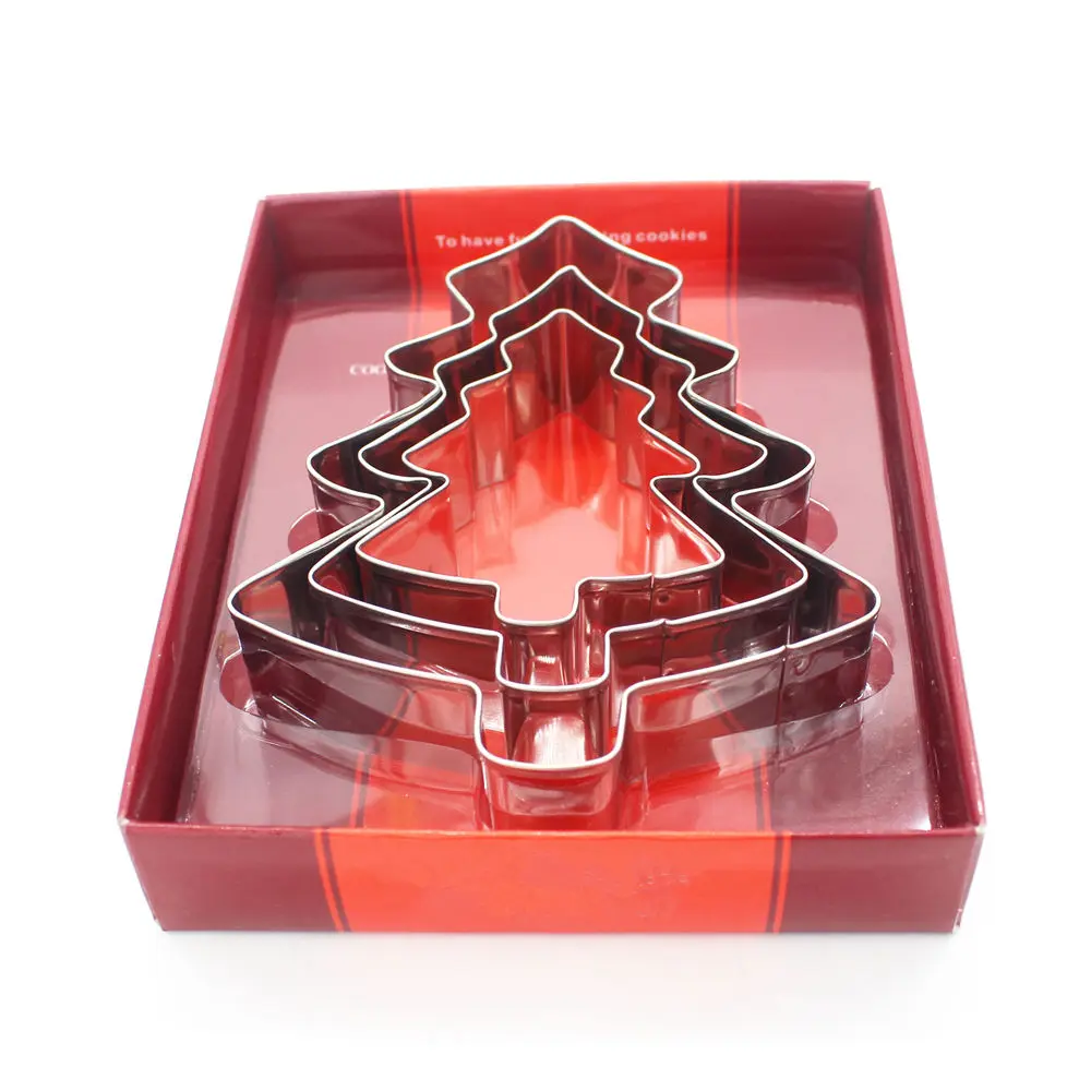 Christmas Tree Cookie Cutter Set Snowman Cookie Molds Gingerbread Boy Candy Cutters 3 Pieces A Set
Christmas Tree Cookie Cutter Set Snowman Cookie Molds Gingerbread Boy Candy Cutters 3 Pieces A Set