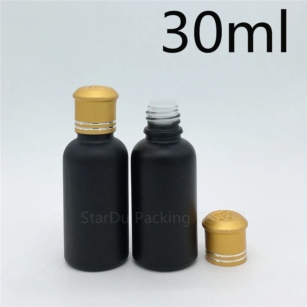 480pcs/lot 30ML Black Frosted Glass Bottle 30cc Vials Essential Oil Bottle With Gold Cover Perfume Bottles
480pcs/lot 30ML Black Frosted Glass Bottle 30cc Vials Essential Oil Bottle With Gold Cover Perfume Bottles