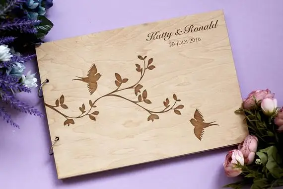 Wedding Guest Book Rustic Custom Guest Book Wedding Keepsake Laser Engraved Bridal Shower Birds Wedding Guestbook Notebook
Wedding Guest Book Rustic Custom Guest Book Wedding Keepsake Laser Engraved Bridal Shower Birds Wedding Guestbook Notebook