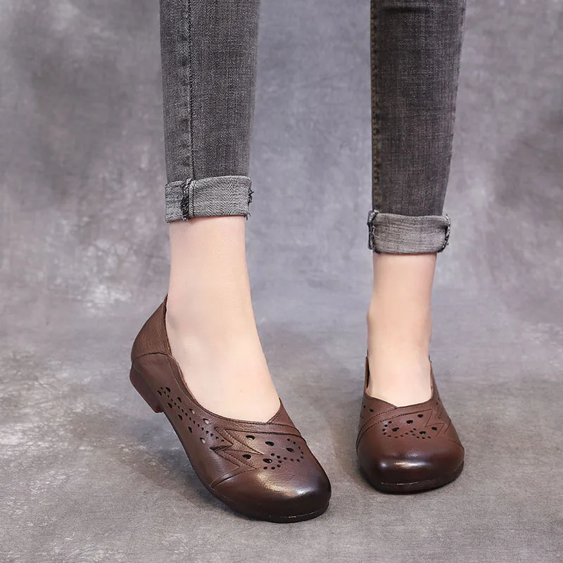 DRKANOL Handmade Genuine Leather Summer Shoes Women Loafers Slip On Casual Flat Shoes Breathable Round Toe Driving Shoes H9860
DRKANOL Handmade Genuine Leather Summer Shoes Women Loafers Slip On Casual Flat Shoes Breathable Round Toe Driving Shoes H9860