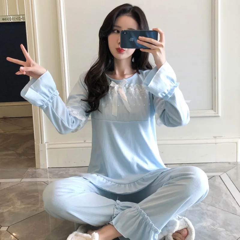 Sweet Princess 100% Cotton V-neck Pajama Sets for Women Long Sleeve Sleepwear Girls Cute Lace Homewear Pijama Mujer Home Clothes
Sweet Princess 100% Cotton V-neck Pajama Sets for Women Long Sleeve Sleepwear Girls Cute Lace Homewear Pijama Mujer Home Clothes
