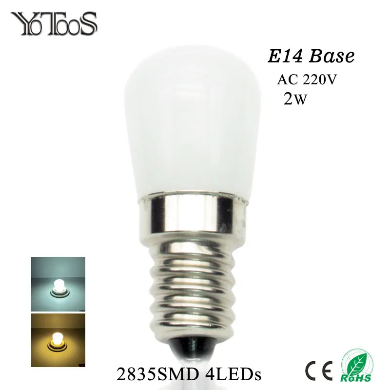 YOTOOS E14 LED Bulb 220V 2835SMD Led Light Replace Refrigerator Lamp Range Hood Sewing Machines Halogen Candle Lamp 360degree
YOTOOS E14 LED Bulb 220V 2835SMD Led Light Replace Refrigerator Lamp Range Hood Sewing Machines Halogen Candle Lamp 360degree