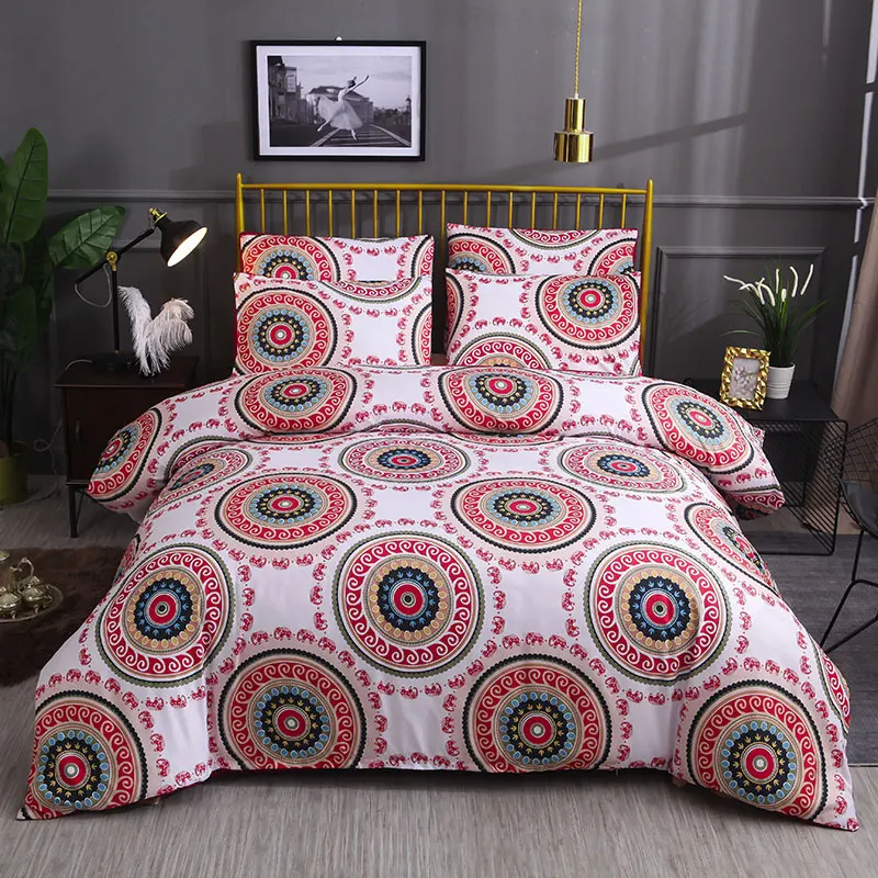 Pink Mandala Flower Quilt Cover Set With Pillowcase Bohemia Bedding Set Queen Size Bedspread 3Pcs duvet set
Pink Mandala Flower Quilt Cover Set With Pillowcase Bohemia Bedding Set Queen Size Bedspread 3Pcs duvet set