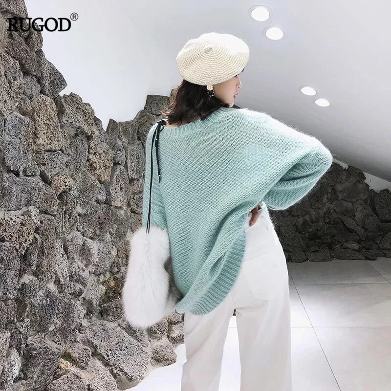 RUGOD Fashion Autumn Winter Solid Pullover Women Plus Size Hand-made Mohair Lazy Loose Knitted Sweater Twist Pattern Jumper 2019
RUGOD Fashion Autumn Winter Solid Pullover Women Plus Size Hand-made Mohair Lazy Loose Knitted Sweater Twist Pattern Jumper 2019