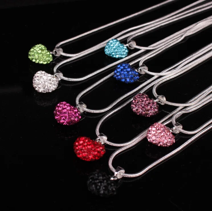 Fashion Crystal Like Heart Necklaces Red Blue Zirconia Rhinestones Pave Heart Necklaces Jewelry For Women 9 Colors
Fashion Crystal Like Heart Necklaces Red Blue Zirconia Rhinestones Pave Heart Necklaces Jewelry For Women 9 Colors