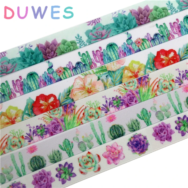 DUWES 50yards plant flower printed grosgrain Ribbon Accessory hairbow headwear decoration Wholesale OEM D1022
DUWES 50yards plant flower printed grosgrain Ribbon Accessory hairbow headwear decoration Wholesale OEM D1022