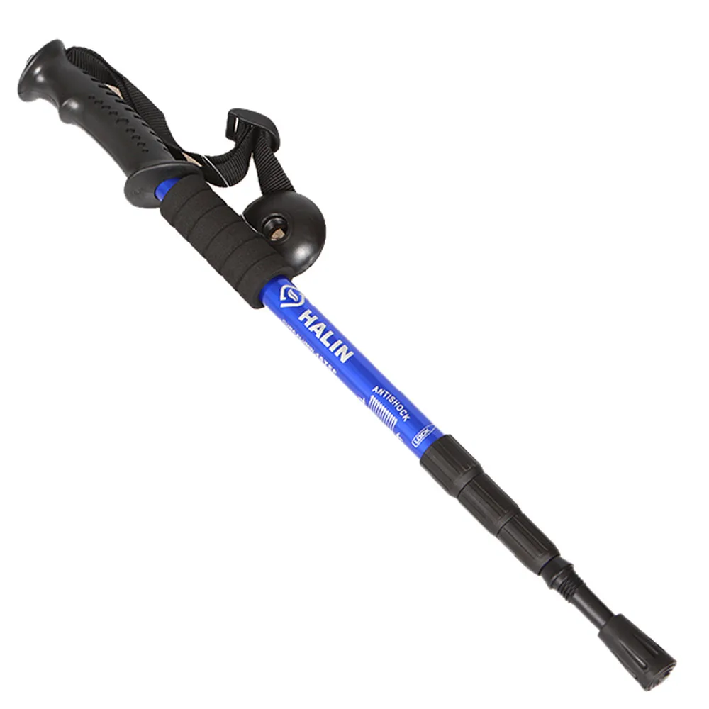 Trekking Climbing Anti Shock Hiking Walking Trail Poles Stick Adjustable Canes 4-Sections Kamp Malzemeleri | Спорт и развлечения