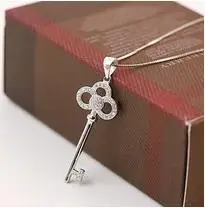 New arrival 925 sterling silver elegant key shiny cz zircon ladies pendant necklace jewelry for women birthday gift box chains
New arrival 925 sterling silver elegant key shiny cz zircon ladies pendant necklace jewelry for women birthday gift box chains