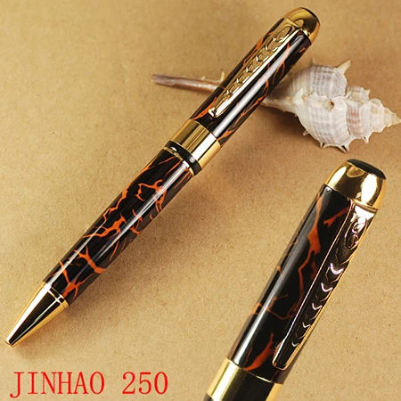 JINHAO 250 Исполнительный черный и золотой шариковая ручка|ballpoint pen|pen ballpointgolden pen |