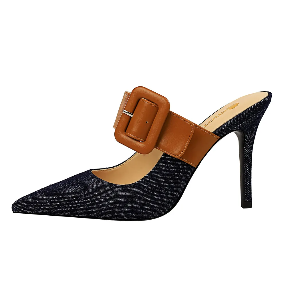 Summer women's slippers 10cm stiletto heels party shoes women's loafers sandals stage performance ladies buckle pointed toe Eur3
Summer women's slippers 10cm stiletto heels party shoes women's loafers sandals stage performance ladies buckle pointed toe Eur3