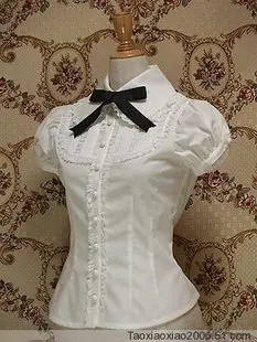 Customized 2018 Women's Lolita Tops Shirts Summer White Short Sleeve Black tie Blouses Costume For Girl
Customized 2018 Women's Lolita Tops Shirts Summer White Short Sleeve Black tie Blouses Costume For Girl