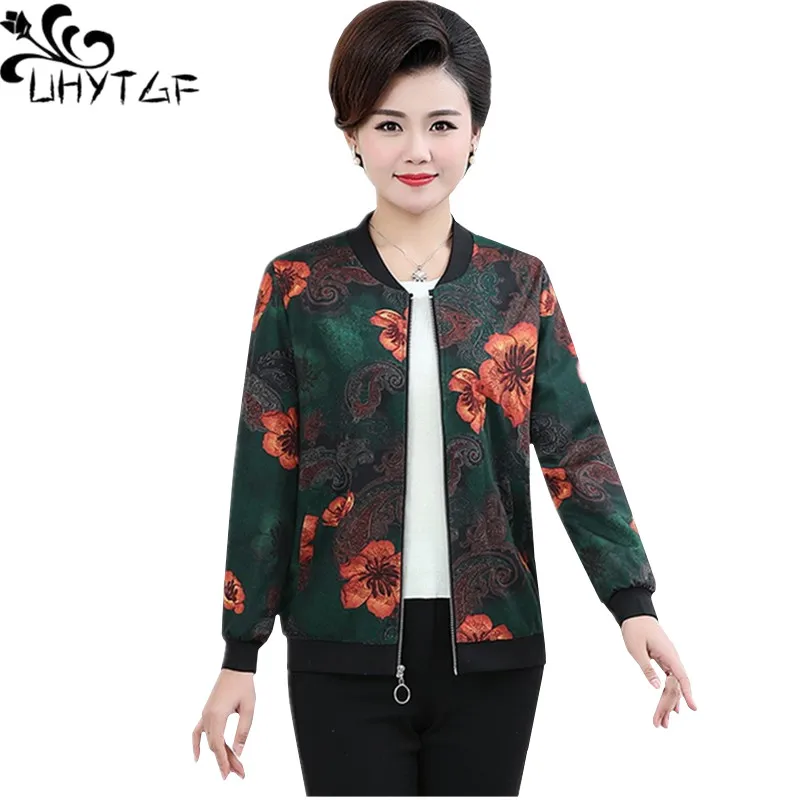 UHYTGF Female jacket Fashion printed Spring autumn coat Elegant women basic short jacket Casual thin 5XL plus size outerwear 699
UHYTGF Female jacket Fashion printed Spring autumn coat Elegant women basic short jacket Casual thin 5XL plus size outerwear 699