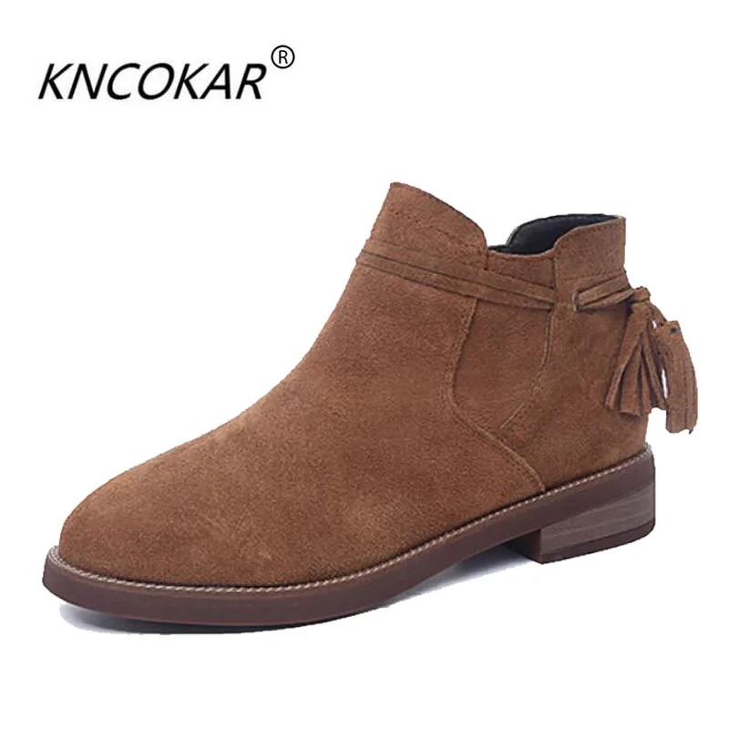 KNCOKAR Boots fall new style leather short boots thick and round head Martin boot trend retro fashion women's boots
KNCOKAR Boots fall new style leather short boots thick and round head Martin boot trend retro fashion women's boots