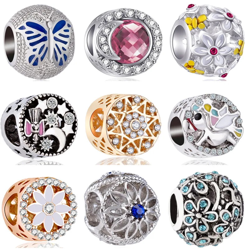 Hot Fashion Butterfly Bow Star Moon Crystal Flower Fit Pandora Bracelets Bangles Handmade Jewelry Gifts for Women Perles Bijoux
Hot Fashion Butterfly Bow Star Moon Crystal Flower Fit Pandora Bracelets Bangles Handmade Jewelry Gifts for Women Perles Bijoux