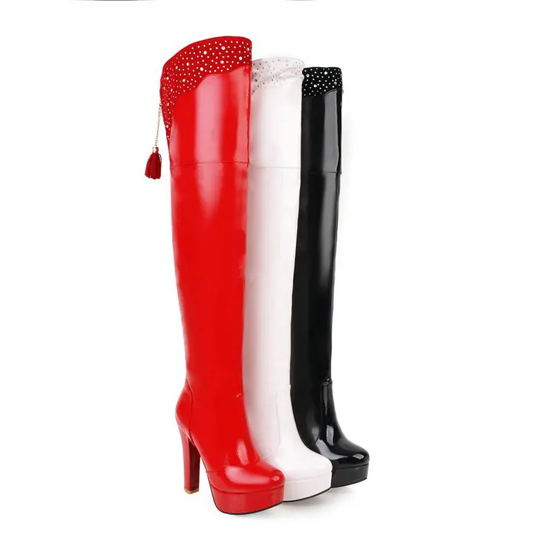 Salu Women Over The Knee Boots Pu Leather High Heel Round Toe Fashion Zipper Design Women Motorcycle Boots Size 34-48
Salu Women Over The Knee Boots Pu Leather High Heel Round Toe Fashion Zipper Design Women Motorcycle Boots Size 34-48