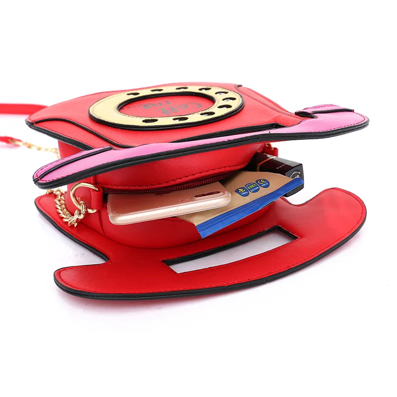 longmiao Creative WomenTelephone Bags 3D PU Leather Chain Handbags Cute Messenger Bags Call Me Crossbody Bag for Girls Gift
longmiao Creative WomenTelephone Bags 3D PU Leather Chain Handbags Cute Messenger Bags Call Me Crossbody Bag for Girls Gift