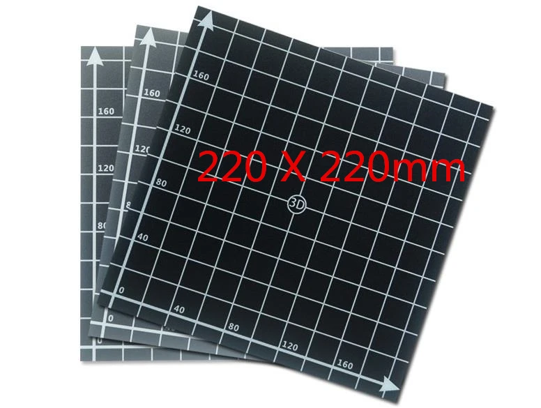 3D printer accessories 220 x 220mm with grid coordinates printing platform sticker
3D printer accessories 220 x 220mm with grid coordinates printing platform sticker