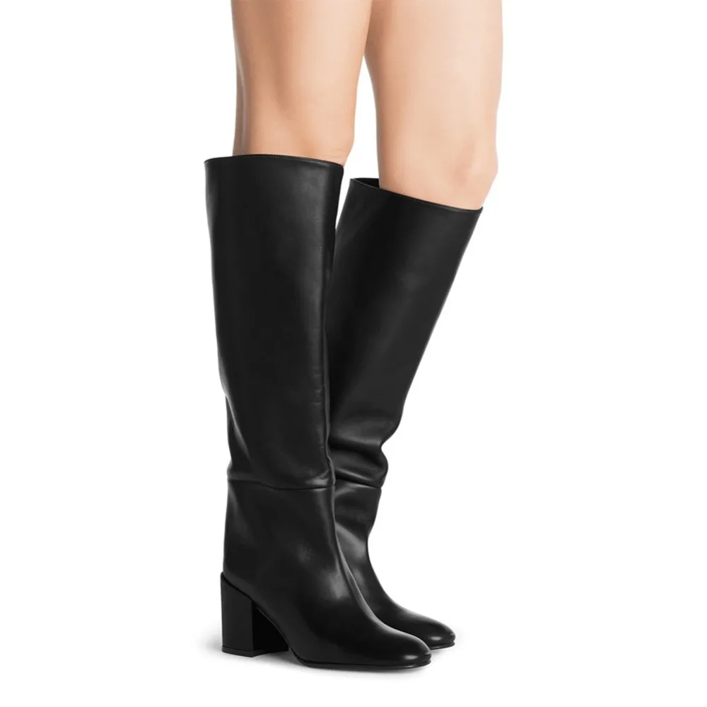 Fashion Black Winter Boots for Women New Arrival Autumn Knee Boots Pointed Chunky Heels Shoes Big Size 43 44 45 46
Fashion Black Winter Boots for Women New Arrival Autumn Knee Boots Pointed Chunky Heels Shoes Big Size 43 44 45 46