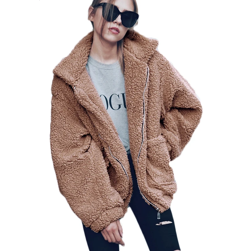 Куртка женская повседневная большого размера из искусственного меха 2019|fur jacket|hair