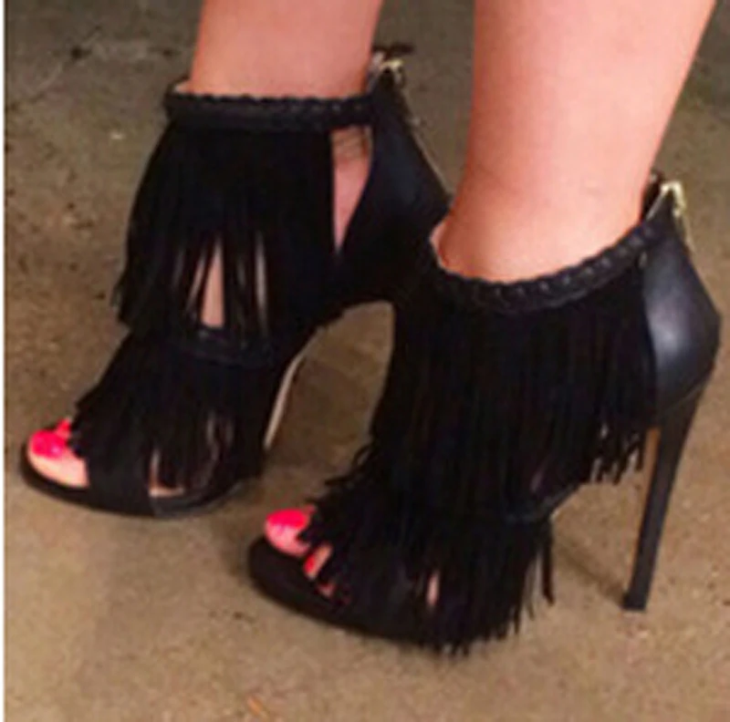New Design Women Fashion Open Toe Tassels Gladiator Sandals Back Zipper-up Thin Heel Ankle Sandals Formal Dress Shoes
New Design Women Fashion Open Toe Tassels Gladiator Sandals Back Zipper-up Thin Heel Ankle Sandals Formal Dress Shoes