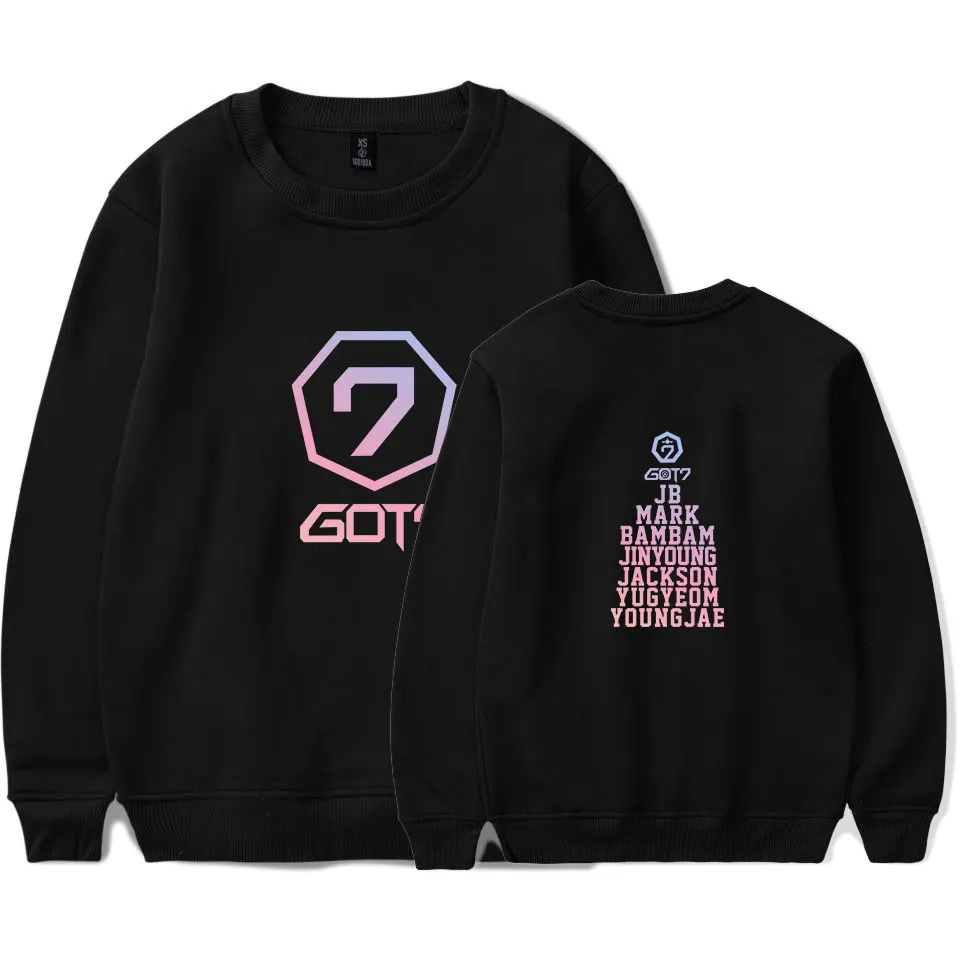 GOT7 Южная Корея Группа молодежи новые толстовки с капюшоном для пар Harajuku фанаты
