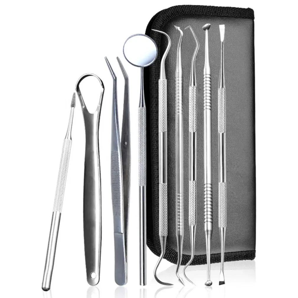 9pcsDental stainless steel dentist oral tool household tartar mirror probe tooth cleaning tooth removal
9pcsDental stainless steel dentist oral tool household tartar mirror probe tooth cleaning tooth removal