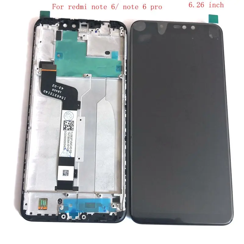 ЖК-экран для Xiaomi Redmi Note 6 note 6 Pro с сенсорным стеклом, дигитайзер с рамкой, полная замена, ЖК-дисплей для note6 pro
ЖК-экран для Xiaomi Redmi Note 6 note 6 Pro с сенсорным стеклом, дигитайзер с рамкой, полная замена, ЖК-дисплей для note6 pro