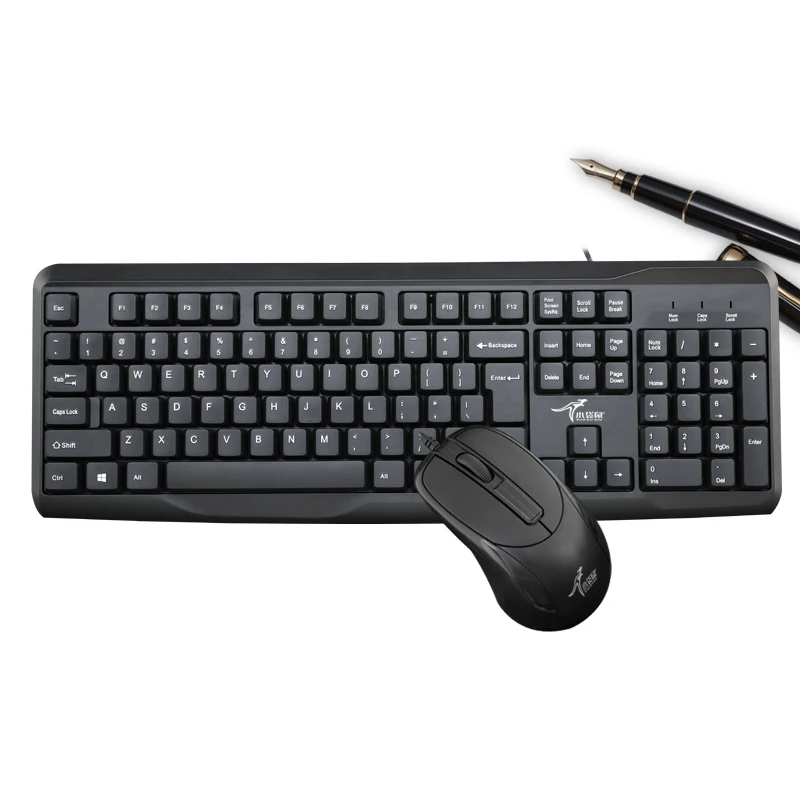 Black gaming keyboard and mouse USB wired teclado gamer canico klavye set toetsenbord for pc notebook kit | Компьютеры и офис