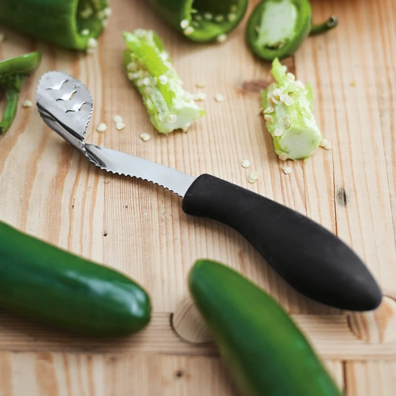 Stainless Steel Chili Pepper Corer Jalapeno Cutter Pepper Knife Vegetable Kitchen Utensils Creative Cooking Tool BBQ Accessories
Stainless Steel Chili Pepper Corer Jalapeno Cutter Pepper Knife Vegetable Kitchen Utensils Creative Cooking Tool BBQ Accessories
