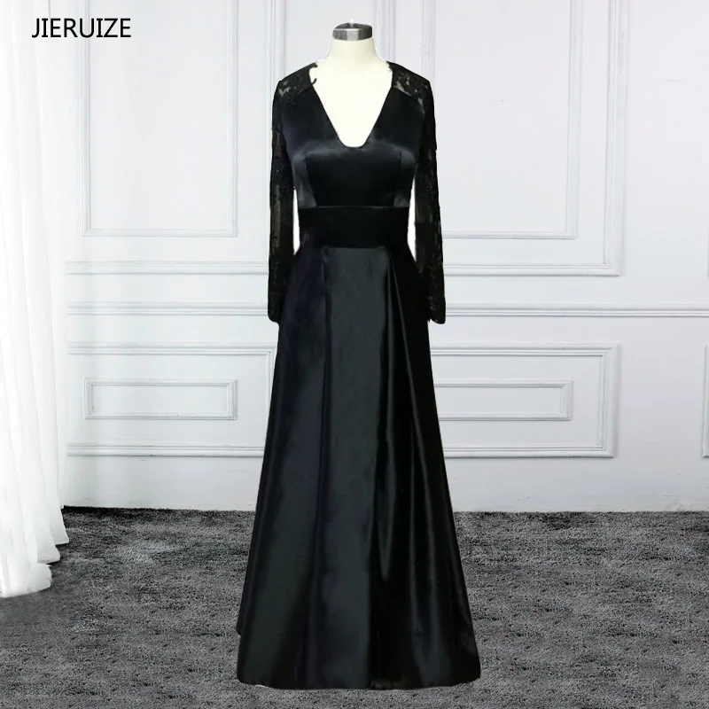 Черные атласные вечерние платья JIERUIZE с длинным рукавом, длинные трапециевидные Формальные платья с V-образным вырезом, платья для матери не...
Черные атласные вечерние платья JIERUIZE с длинным рукавом, длинные трапециевидные Формальные платья с V-образным вырезом, платья для матери не...