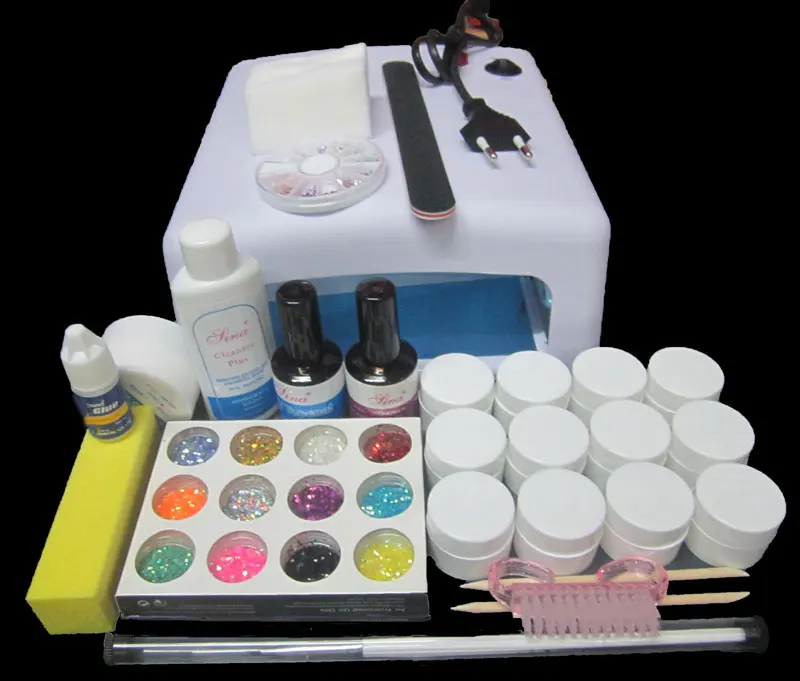 BTT-123 free shipping Pro Full 36W White Cure Lamp Dryer & 12 Color UV Gel Nail Art Tools Sets Kits
BTT-123 free shipping Pro Full 36W White Cure Lamp Dryer & 12 Color UV Gel Nail Art Tools Sets Kits